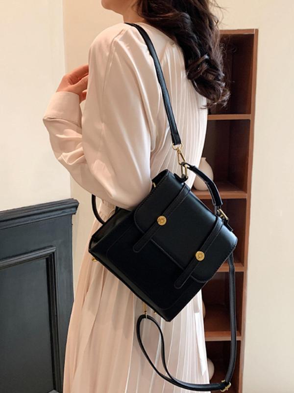 Women's Fashion Solid Color Backpack, Casual PU Leather Zipper Backpack, Trendy Versatile High-quality Daily Commuting Bag, Girl Fashionable Shopping Bag