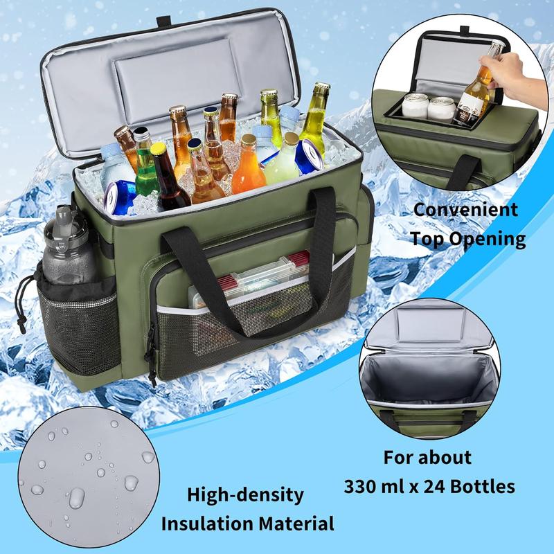 Large Kayak Cooler, Waterproof Kayak Cooler Behind Seat, Kayak Chair Back Cooler Bag for Lawn-Chair Style Seat, Splash Seat Ice Chest Cooler for Kayaking, Fishing & Beaches, Bag Only