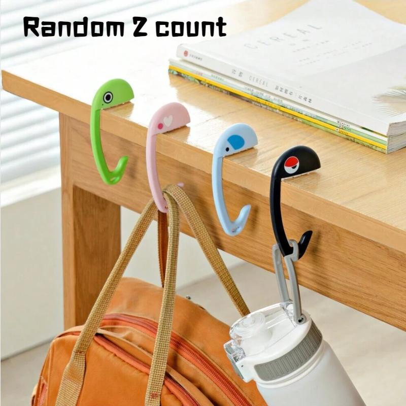 Random Color Bag Hook, 2 Counts Multipurpose Hanging Bag Hook, Bag Hanger, Bag Organizer, Travel Bag Accessories, Home Organizer