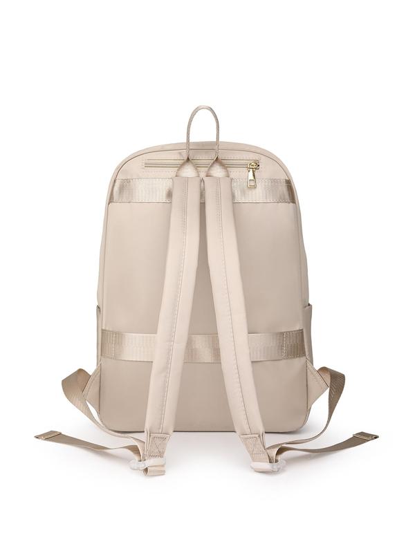 Women's Solid Color Quilted Backpack, Lightweight Student School Bag, Casual Versatile Backpack for Women & Girls