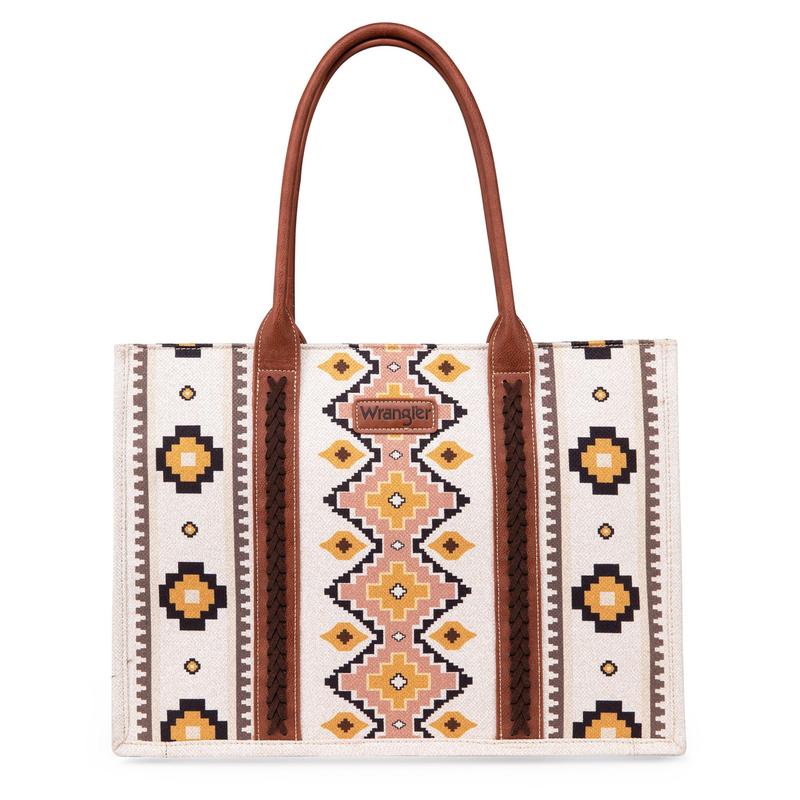 Wrangler Large Tote Bag for Women Aztec Handbags Boho Western Tote Bag-Fall Fashion