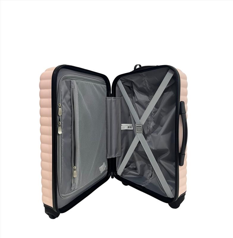 Protege 20Inch Hardside ABS Upright Luggage with 100% ABS Pink Blush
