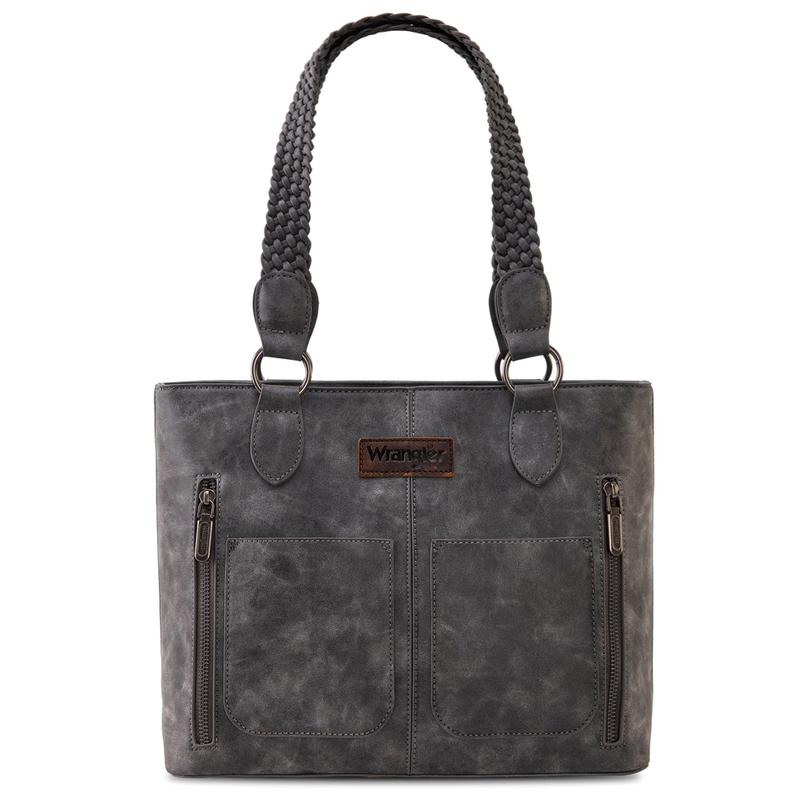 Wrangler Distressed Tote Bag for Women Western Purse Multi Pockets Handbags and Shoulder Bag