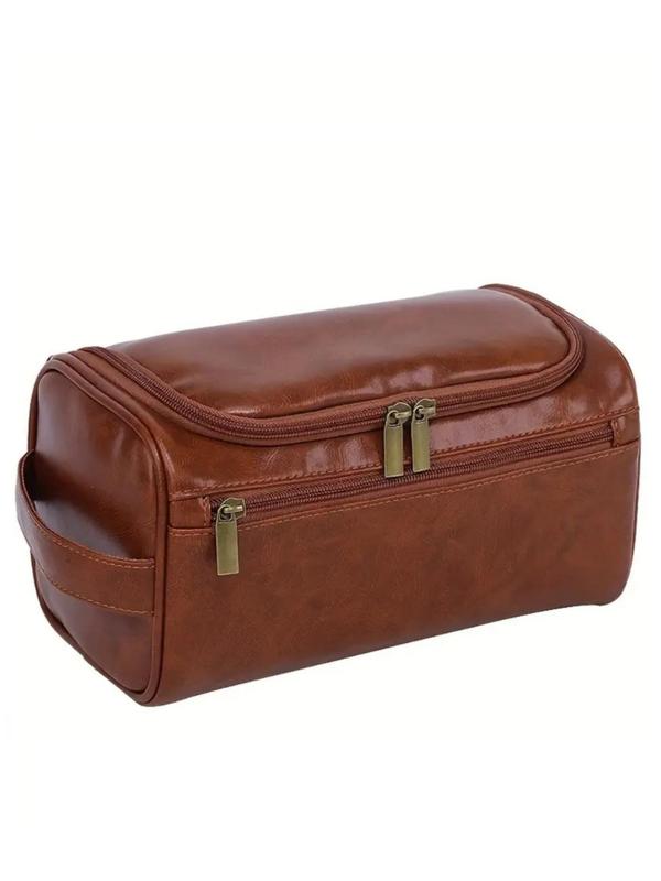 Men's Toiletry Bag, Waterproof PU Leather Bag, Durable and Stylish Travel Organizer for Travel, Travel Essentials, Grooming and Personal Care for Gift