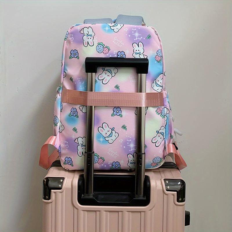 Cute Cartoon  Sanrio Pattern Backpack, 1 Count Large Capacity  Casual School Bag, Fashionable Backpack for Daily Use