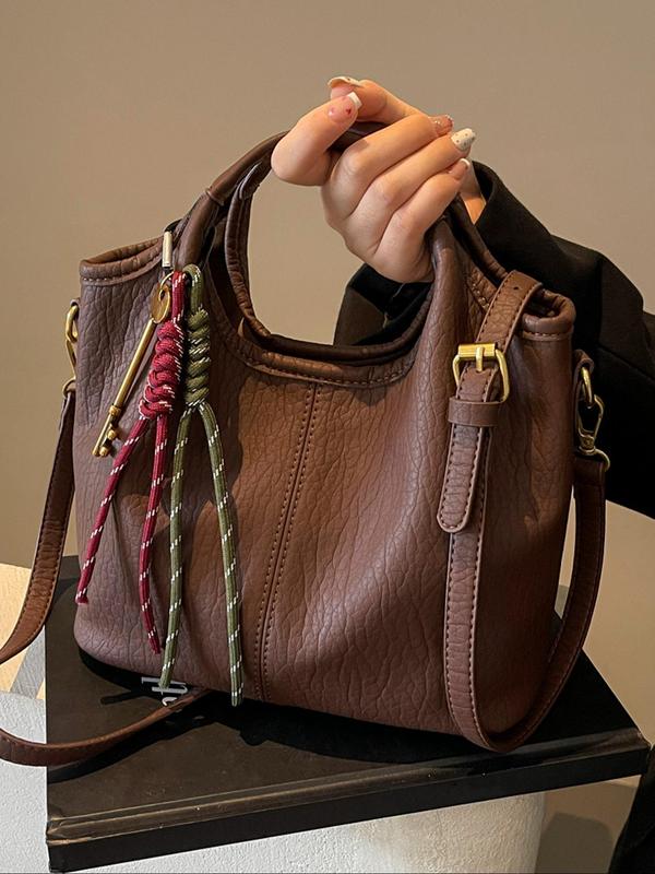 Women's Fashionable Braided Knot Design Handbag & Coin Purse, Casual Versatile Key Charm Crossbody Bag & Coin Purse, Trendy All-match Bag Set for Daily Use