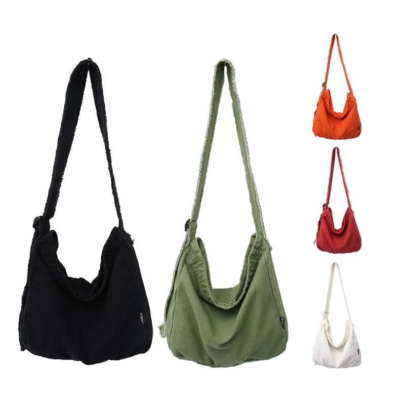Casual Plain Shoulder Bag for Women Large Capacity Crossbody Classic Simple Bag for Daily Use