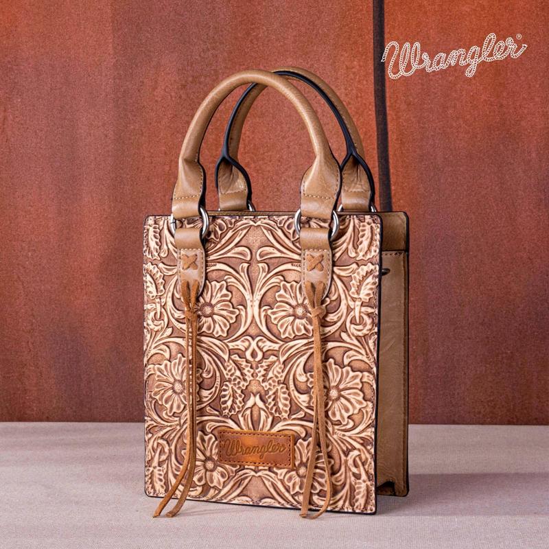 Wrangler Western Mini Top handle Embossed Carvings Shoulder Bag