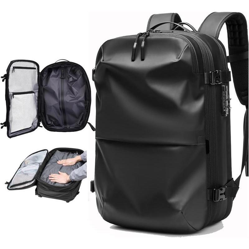 Vaccum Backpack - Multifunctional Large-Max Storage, Minimal Size，Premium Ultra-Fiber Leather， Perfect for Professionals & Travelers，Waterproof Protection，TravelEssential  ， Super Large Capacity， Space-Saving Design，