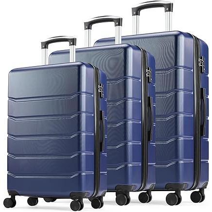 Luggage Sets 3 Piece Hardside Expandable Suitcase with Double Spinner Wheels Tsa Lock Black (20in 24in 28in) 20 24 28-Inch Carry on Luggage, Expandable luggage sets with Spinner Wheels & Built-in TSA Lock, Lightweight Suitcase for Travel, 20 24 28