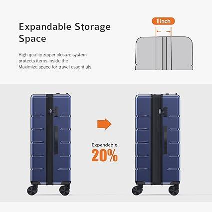 Luggage Sets 3 Piece Hardside Expandable Suitcase with Double Spinner Wheels Tsa Lock Black (20in 24in 28in) 20 24 28-Inch Carry on Luggage, Expandable luggage sets with Spinner Wheels & Built-in TSA Lock, Lightweight Suitcase for Travel, 20 24 28