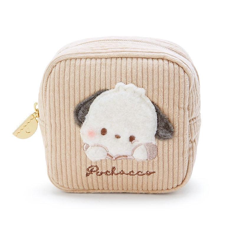 Mini Cute Cartoon Square Corduroy Zipper Coin Purses Cosmetic Bags