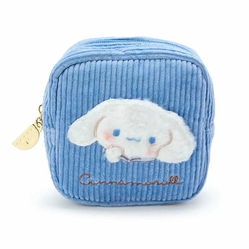 Mini Cute Cartoon Square Corduroy Zipper Coin Purses Cosmetic Bags