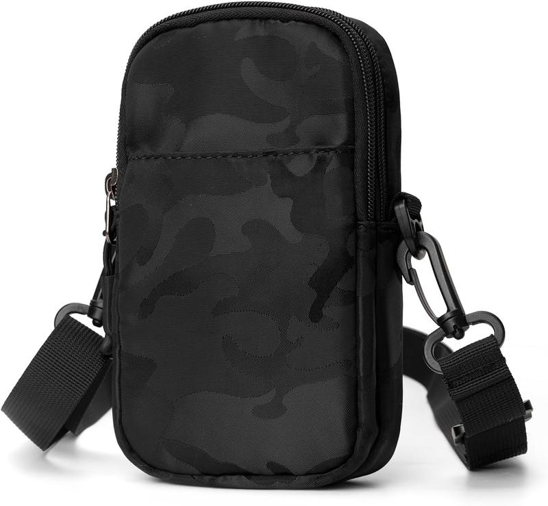 Sling bag small mini phone bag Crossbody Bag, Black (camouflage) 6 Inches for women men daily uses