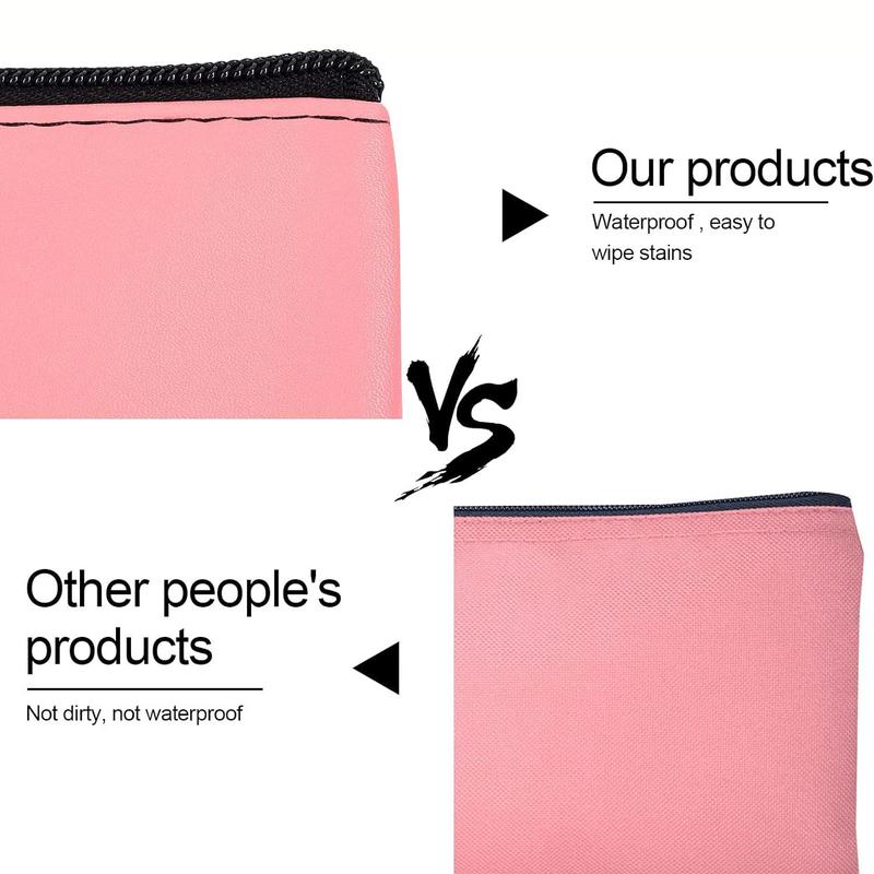 Solid Color Zipper Money Bag, 1 Count Portable Multi-purpose Cash Bank Bag, Cash Envelope, Money Pouch, Check Wallet, Cosmetics Bag
