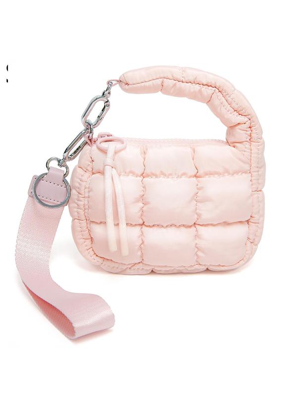 Women's Solid Color Quilted Design Handbag, Fashionable Puffer Design Clutch for Daily Used, Casual Trendy Versatile High-quality Handbag