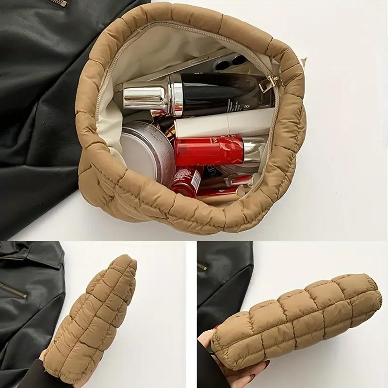 Quilted Pattern Makeup Bag, Large Capacity Travel Cosmetic Storage Bag, Waterproof Makeup Organizer Pouch, Versatile Makeup Bag for Travel & Daily Use, Christmas Gift