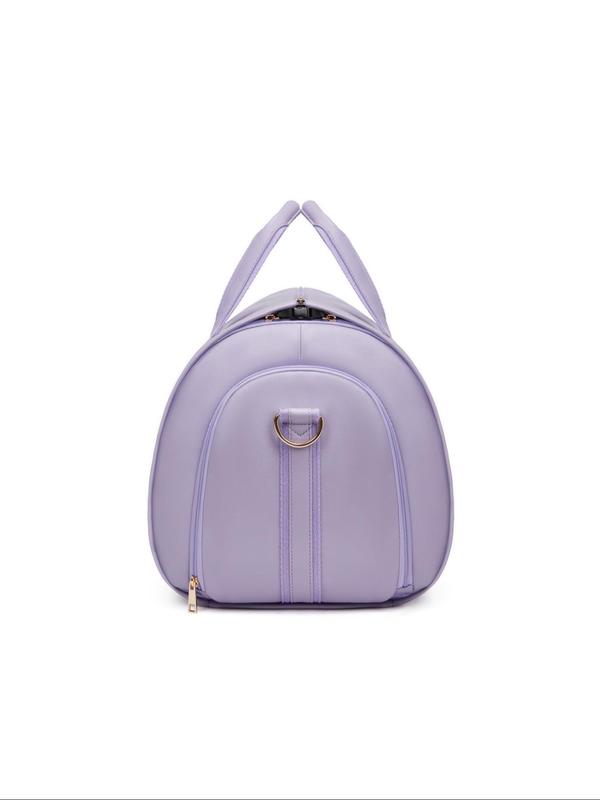 Women's Solid Color Travel Bag, 2024 New Style Large Capacity Bag, Foldable Suit Bag for Daily Travel Work Commute, Multi-pocket Sports Fitness Bag, Cute Fashion Bag