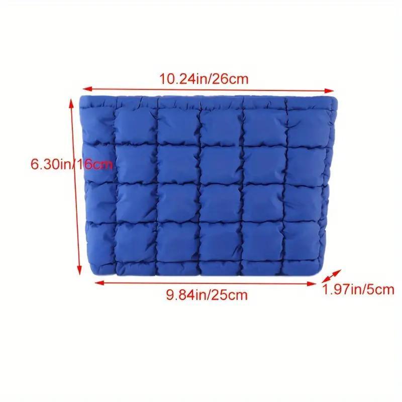 Quilted Pattern Makeup Bag, Large Capacity Travel Cosmetic Storage Bag, Waterproof Makeup Organizer Pouch, Versatile Makeup Bag for Travel & Daily Use, Christmas Gift