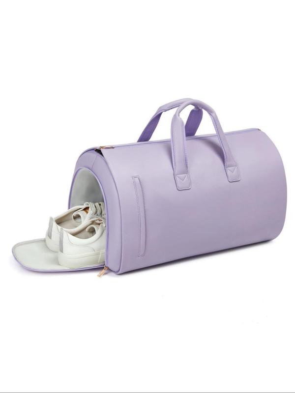 Women's Solid Color Travel Bag, 2024 New Style Large Capacity Bag, Foldable Suit Bag for Daily Travel Work Commute, Multi-pocket Sports Fitness Bag, Cute Fashion Bag