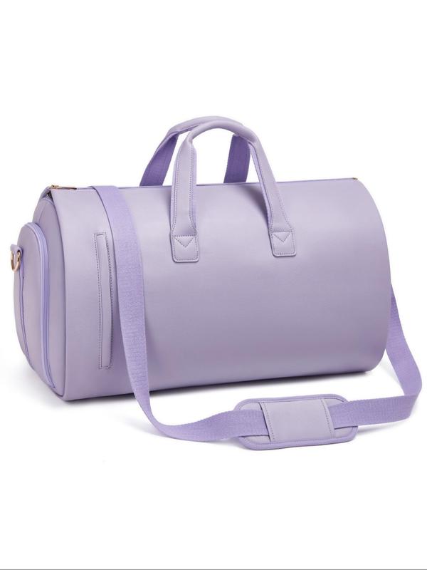 Women's Solid Color Travel Bag, 2024 New Style Large Capacity Bag, Foldable Suit Bag for Daily Travel Work Commute, Multi-pocket Sports Fitness Bag, Cute Fashion Bag