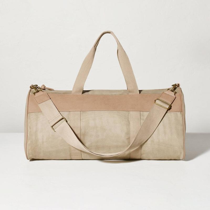 Canvas Travel Duffel Bag Khaki - Hearth & Hand with Magnolia