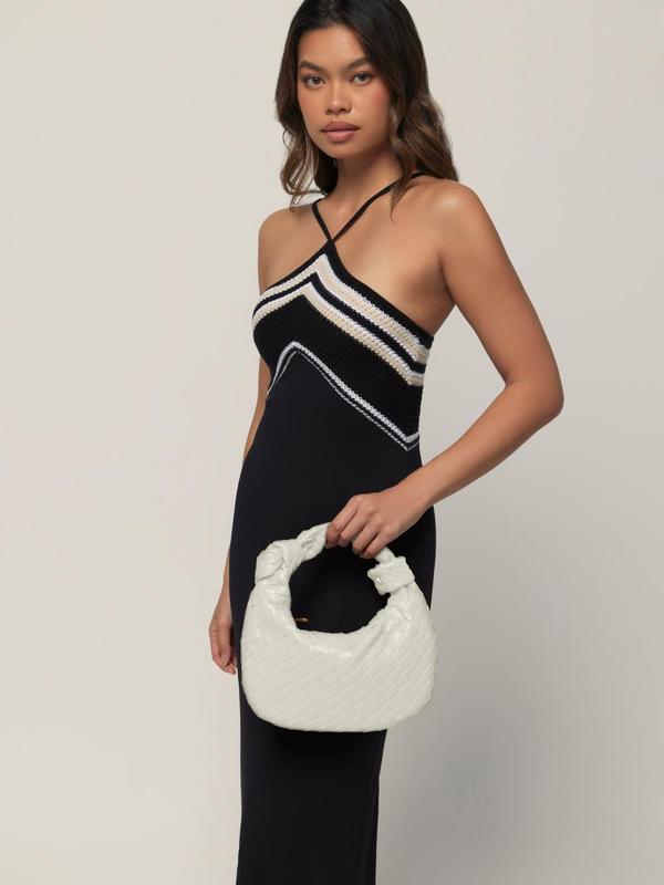 Woven Tote Bag - Over The Shoulder - Soft Durable Vegan Leather -Elevate Your Outfit