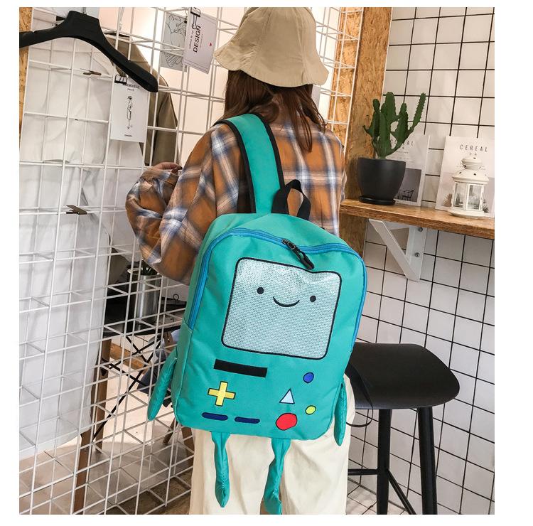 Cute Anime Stereoscopic Backpack, Oxford Spin Material Bookbag, Perfect School Bag For Students