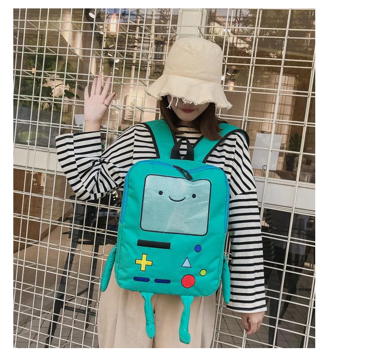 Cute Anime Stereoscopic Backpack, Oxford Spin Material Bookbag, Perfect School Bag For Students