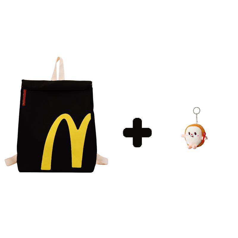 Mcdonald's Starbucks Backpack Men's And Women's School Bag Backpack, Backpack With Pendant