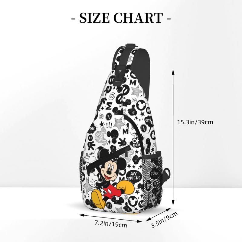 Anime Sling Bag for Women Mickey Crossbody Bag Backpack Chest Anime Sling Bags Gifts for Women Men Girls Boys Kids Adult