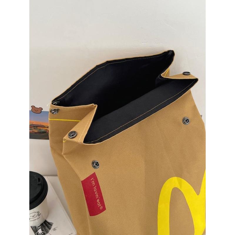 Mcdonald's Starbucks Backpack Men's And Women's School Bag Backpack, Backpack With Pendant