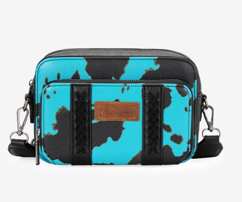 Wrangler Cow Print Crossbody Purse With Wallet