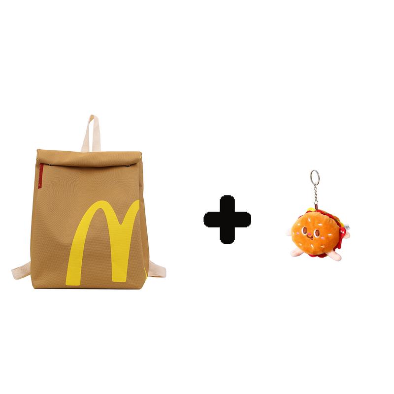 Mcdonald's Starbucks Backpack Men's And Women's School Bag Backpack, Backpack With Pendant