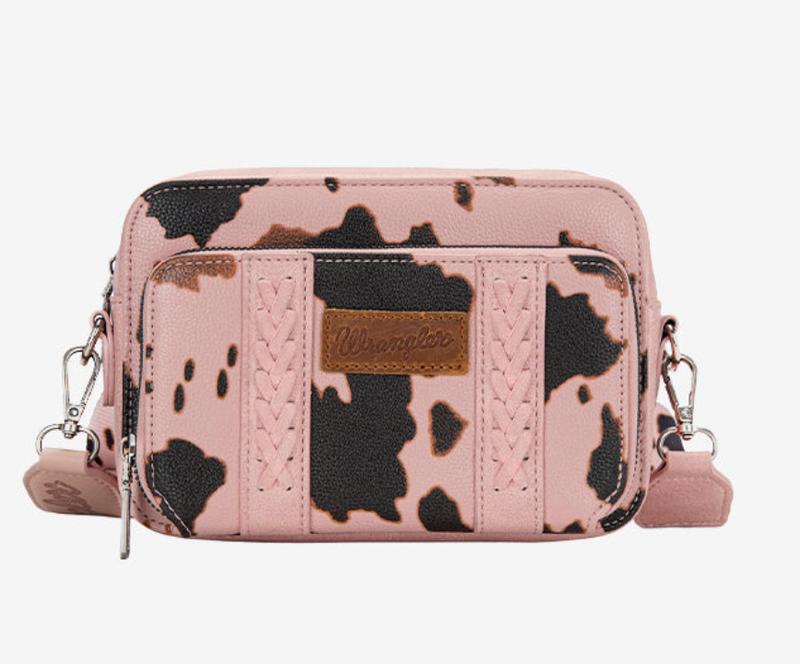 Wrangler Cow Print Crossbody Purse With Wallet