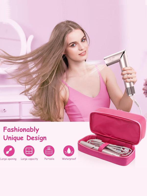 Solid Color Makeup Bag, Double Layer Hair Dryer Storage Bag, Zipper Makeup Organizer Pouch, Versatile Storage Bag for Travel, Gym