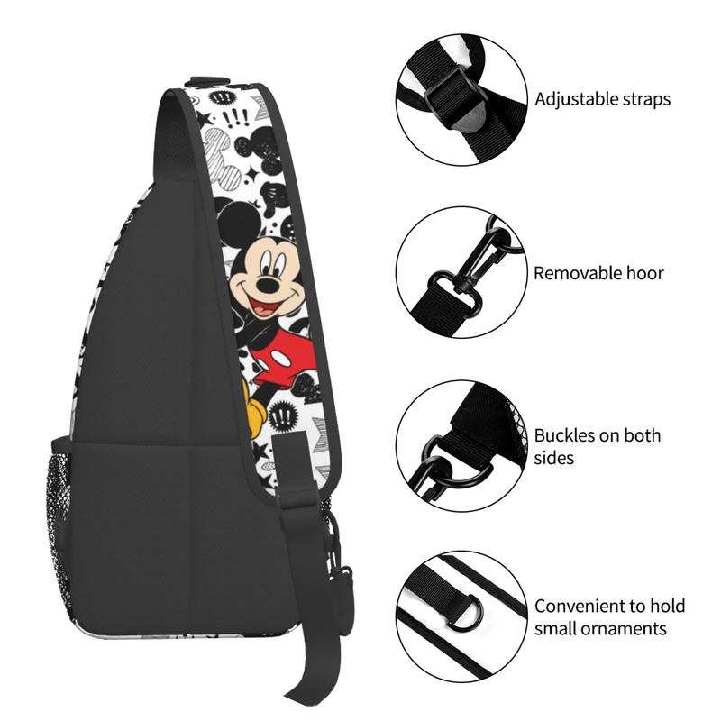 Anime Sling Bag for Women Mickey Crossbody Bag Backpack Chest Anime Sling Bags Gifts for Women Men Girls Boys Kids Adult