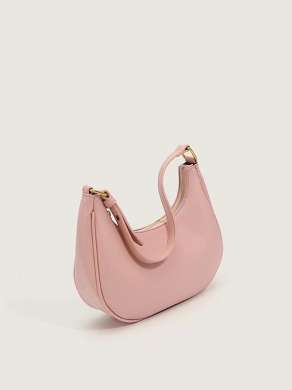 Women's Elegant Half Moon Bag, Y2k Summer Trendy Vintage Pu Leather Everyday Bags for Women & Girls, All-match Chic Handbag for Fall Daily & Work Use  Y2k