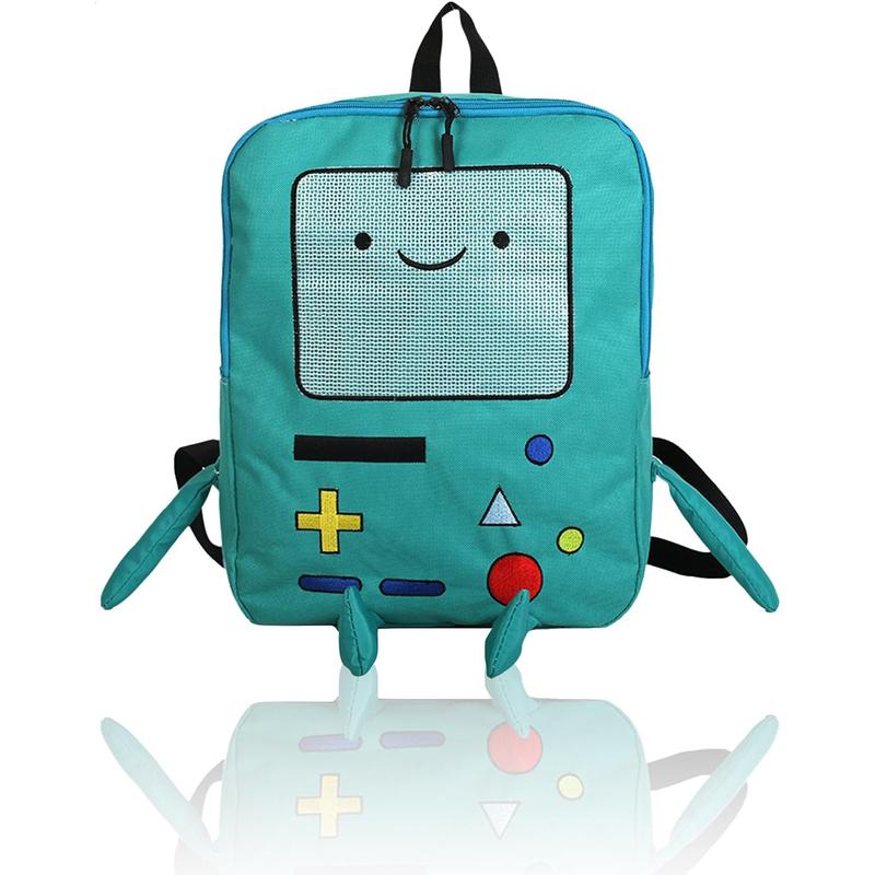 Cute cartoon robot travel backpack for leisure travel, cartoon messenger backpack, blue PU cartoon bag breathable portable and lightweight men and women gifts