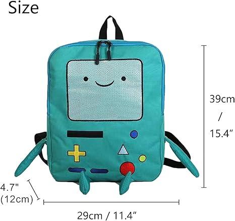 Kawaii Bag Cartoon Backpack Daily Backpack Travel Green Anime Backpack for Men Women