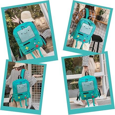 Kawaii Bag Cartoon Backpack Daily Backpack Travel Green Anime Backpack for Men Women