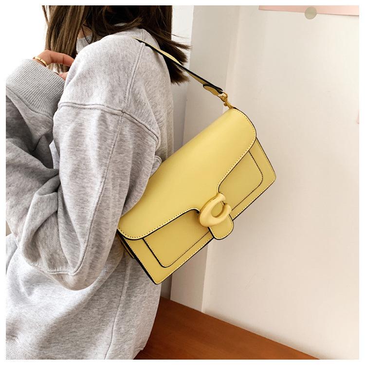 2024 new women's bag Ms. crossbody bag shoulder bag fashionable hundred matching cowhide small square bag