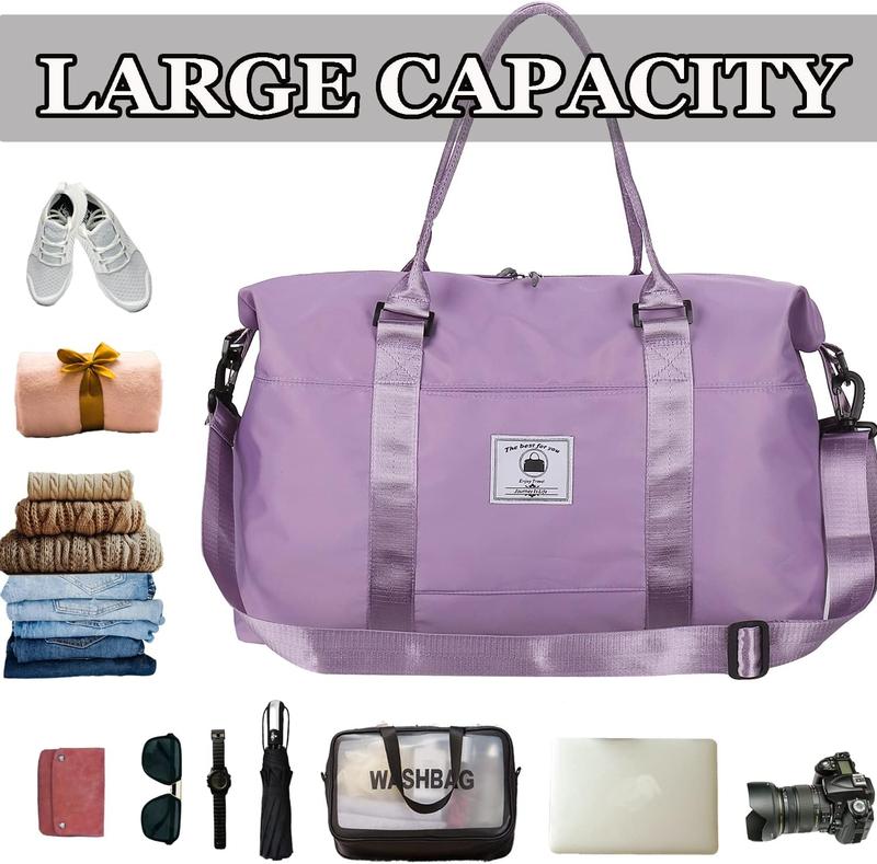 Travel Weekender Overnight Bags for Women With Wet Pocket Sport Gym Tote Duffle Bag Carry on Waterproof
