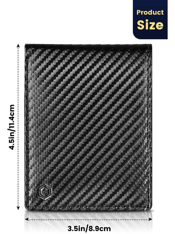 2024 Summer Men's Simple Plain Bifold Wallet Purse with Card Slots, Men's Wallet, Casual Trendy Rfid Blocking Card Holder, Fashionable Wallets for Men for Daily Use