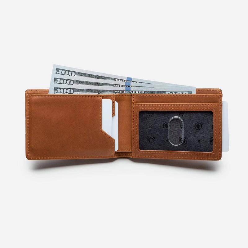 SERMAN BRANDS RFID Blocking Slim Bifold Genuine Leather Thin Minimalist Front Pocket Wallets for Men Billfold Wallet Men Gift