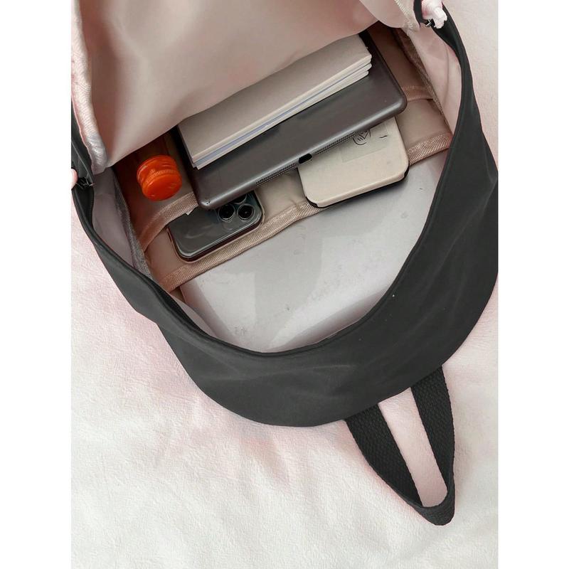 Fashionable Women's Star Decal Casual Nylon Backpack For SchoolSchool Backpack,Large Capacity,Portable,Classic Casual, Suitable For Teen Girls Women College Students,Boys And Men,Rookies & White-Collar Workers, Perfect For Back To School,First Day Of Scho