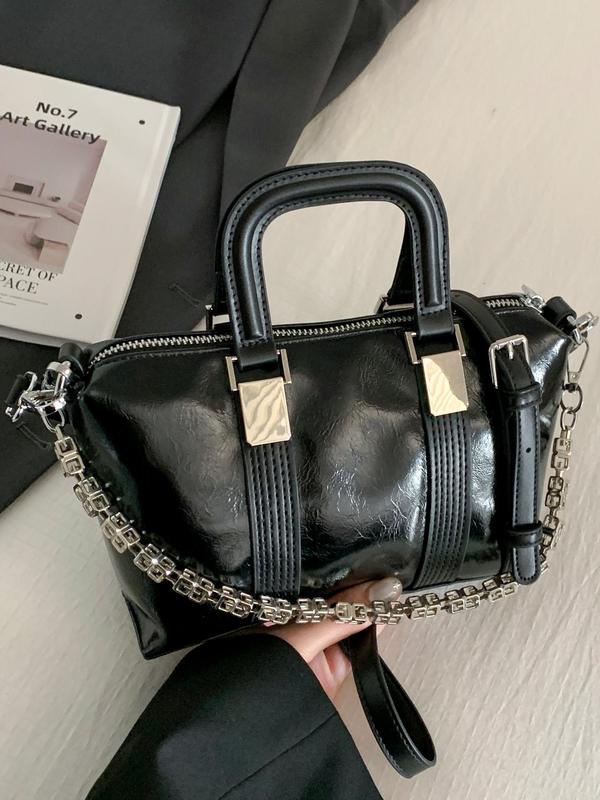 Women's Fashion Chain Strap Crossbody Bag, Casual Versatile Shoulder Bag for Daily Commuting, Trendy All-match Commuter Bag for Daily Used