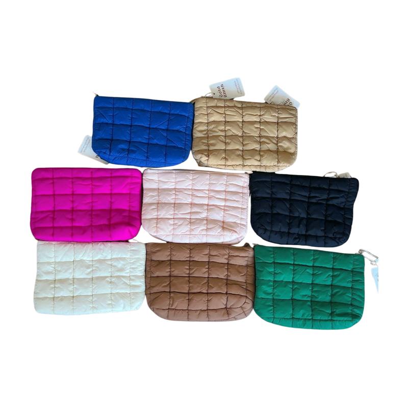 Nylon Puffer Pouch - Cosmetic Bag, Organizer for Tech and More