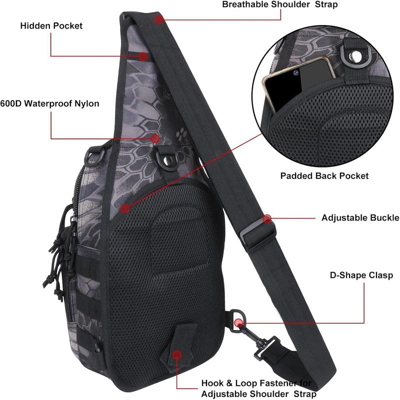 Backpack,   Cross- Molle Sling  Backpack Chest Bag for Outdoor Every Day Carry