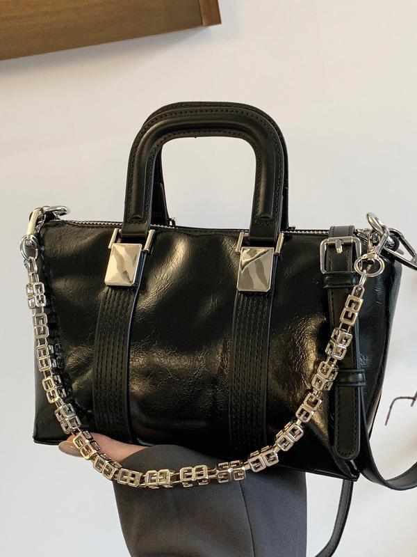 Women's Fashion Chain Strap Crossbody Bag, Casual Versatile Shoulder Bag for Daily Commuting, Trendy All-match Commuter Bag for Daily Used